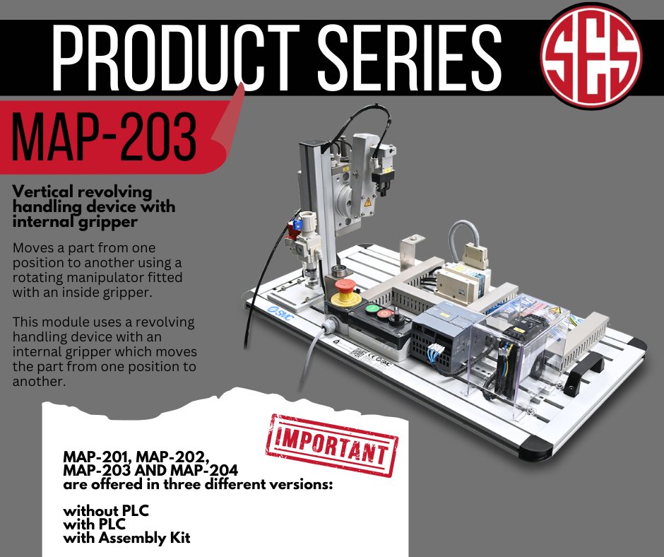 SouthernEdu's tweet photo. Check out the third MAP-200 Product in our series!
MAP-203 Vertical revolving handling device with internal gripper.
Reach out to us at https://t.co/pkbsNC8Wfm with questions or for more information ⚙ https://t.co/nw2AVXkYNE