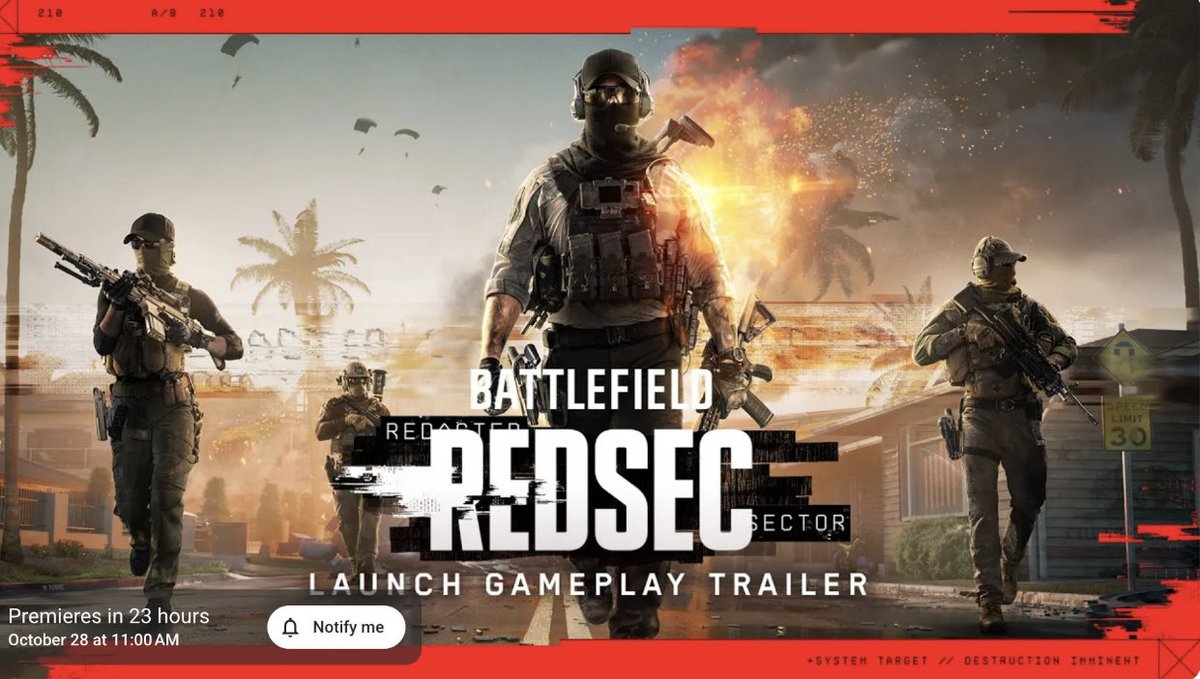 Battlefield 6 Battle Royale ‘REDSEC’ officially arrives tomorrow.

Should’ve been called Battlefield Royale! 😅