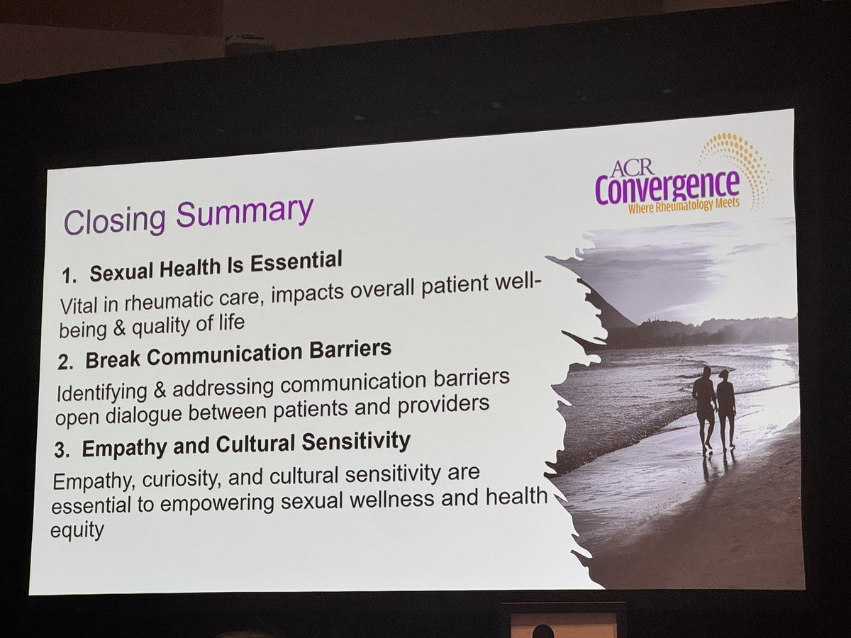 Patient experience researcher &amp; advocate extraordinaire, <a href="/GoldenMoe/">Monique C Gore-Massy(she/her)</a> gave a great presentation at #ACR25 on the importance of sexual health being an essential part of patient care!