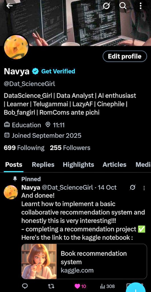 Dat_ScienceGirl's tweet image. Hoiii peopleee!
Can we cross 300 today🤞🥲!?