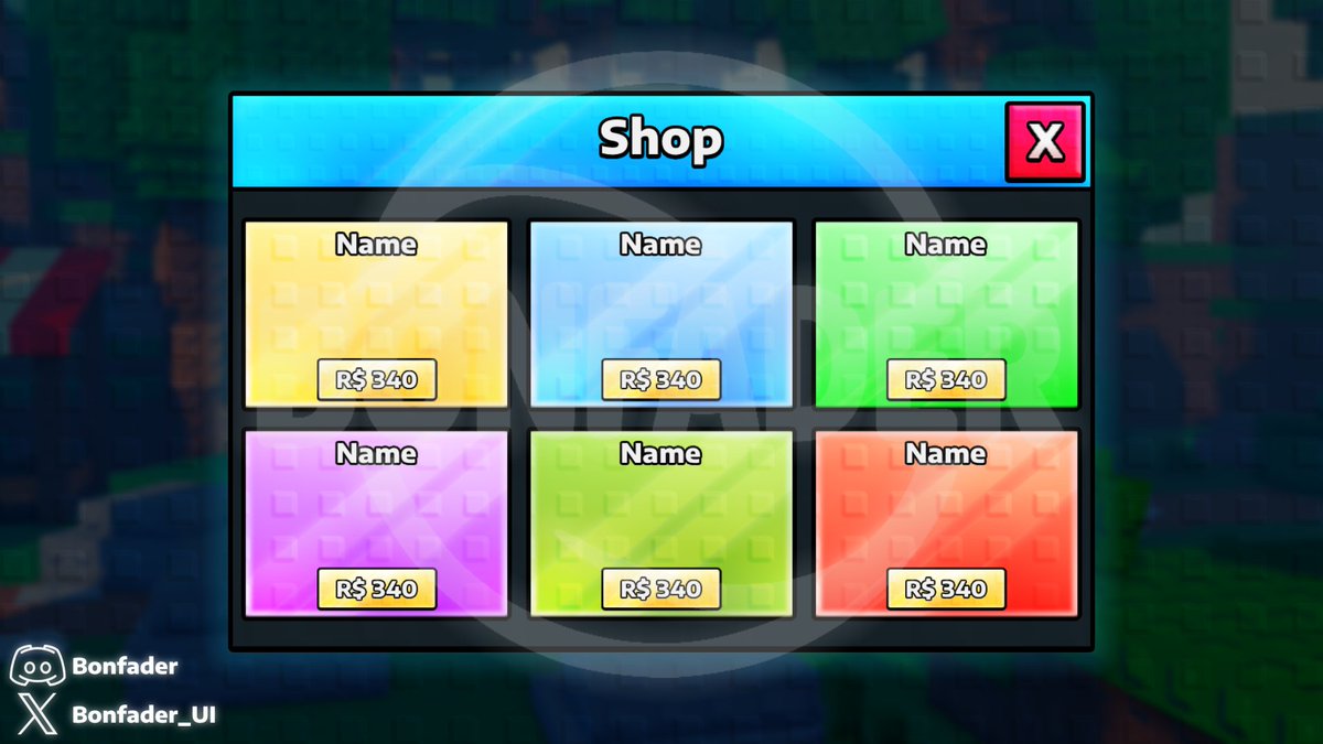 Bonfader_UI's tweet image. My take on 𝘀𝘁𝘂𝗱 𝗨𝗜 
I whould love some feedback to improve 😃 
🛒𝗪𝗮𝗻𝘁 𝘁𝗼 𝗵𝗶𝗿𝗲 𝗺𝗲? Dm me on discord: 𝗕𝗼𝗻𝗳𝗮𝗱𝗲𝗿 
❤️ &🔁are highly appreciated!
#RobloxDev #RobloxDevs #RobloxUI #robloxart