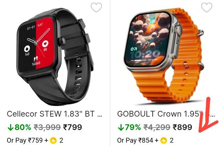 offerguruji's tweet image. LOWEST PRICE: GOBOULT Crown 1.95&apos;&apos; Screen, BT Calling, Working Crown, Zinc Alloy Frame, 900 Nits, SpO2 Smartwatch @ ₹899

Buy👉 fktr.in/4aQbfO4

#smartwatches #SmartwatchStyle #SmartwatchSale #sstvi