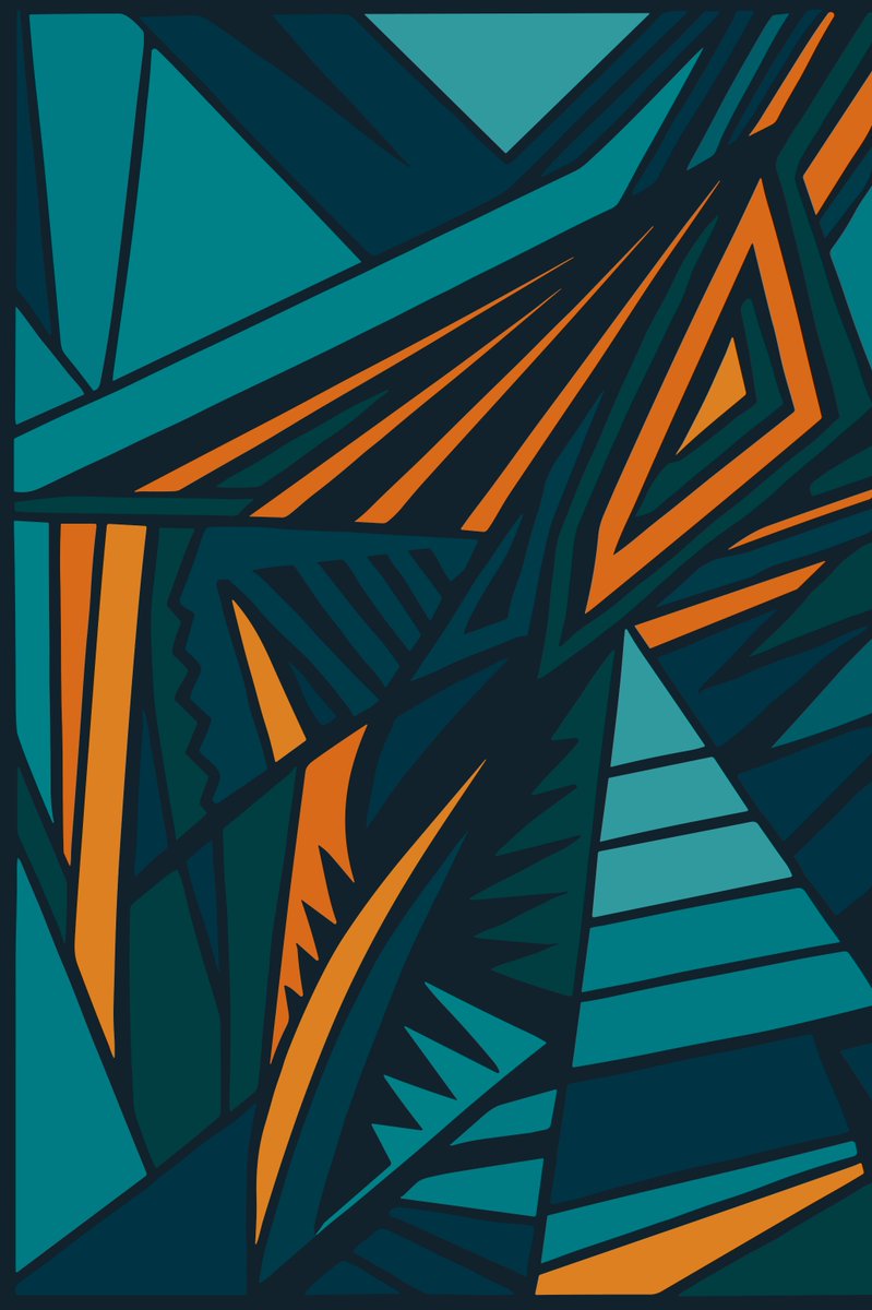VWRtheArtist's tweet photo. “Storm Over Pacific Geometry”

(by Vincent Rich of Texas):   A ceremonial broadcast in pigment and precision—this piece channels tectonic rhythm and cosmic clarity through a symphony of angular forms. Teal and midnight blue evoke oceanic depth. All alignments appro😁 https://t.co/B1N3CcjjbW