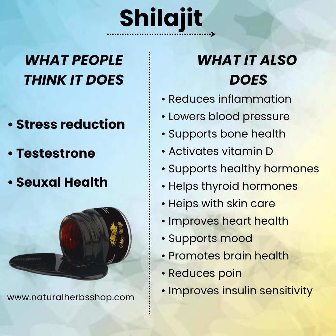 Nherbsshop's tweet image. Shilajit does more than boost energy. It supports hormones, brain, skin, and heart health.
🌿 naturalherbsshop.com/shilajit
#Shilajit #HerbalHealth #NaturalEnergy