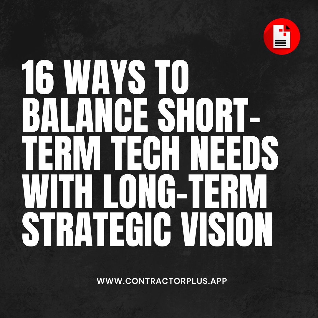 cplusapp's tweet image. ✨ 16 Ways to Balance Short-Term Tech Needs With Long-Term Vision ✨
💭 From hands-on frameworks to strategic prioritisation hacks, these leaders show how to keep your build cycle aligned with both urgency and vision.
#vision #tech #contractorplus