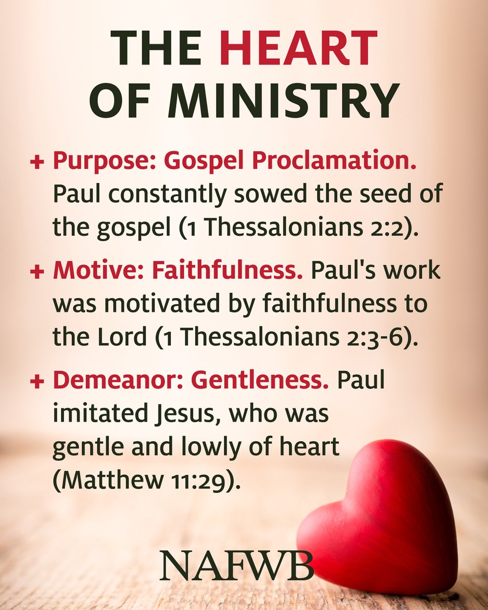 For more, read "The Heart of Ministry" from the October-November issue of ONE Magazine: onemag.org/heart_ministry….

Author <a href="/JesseFOwens/">Jesse Owens</a> serves on faculty at <a href="/WelchCollege/">Welch College</a> and pastors Immanuel Church in Gallatin, TN. #NAFWB #BeterTogether #Ministry