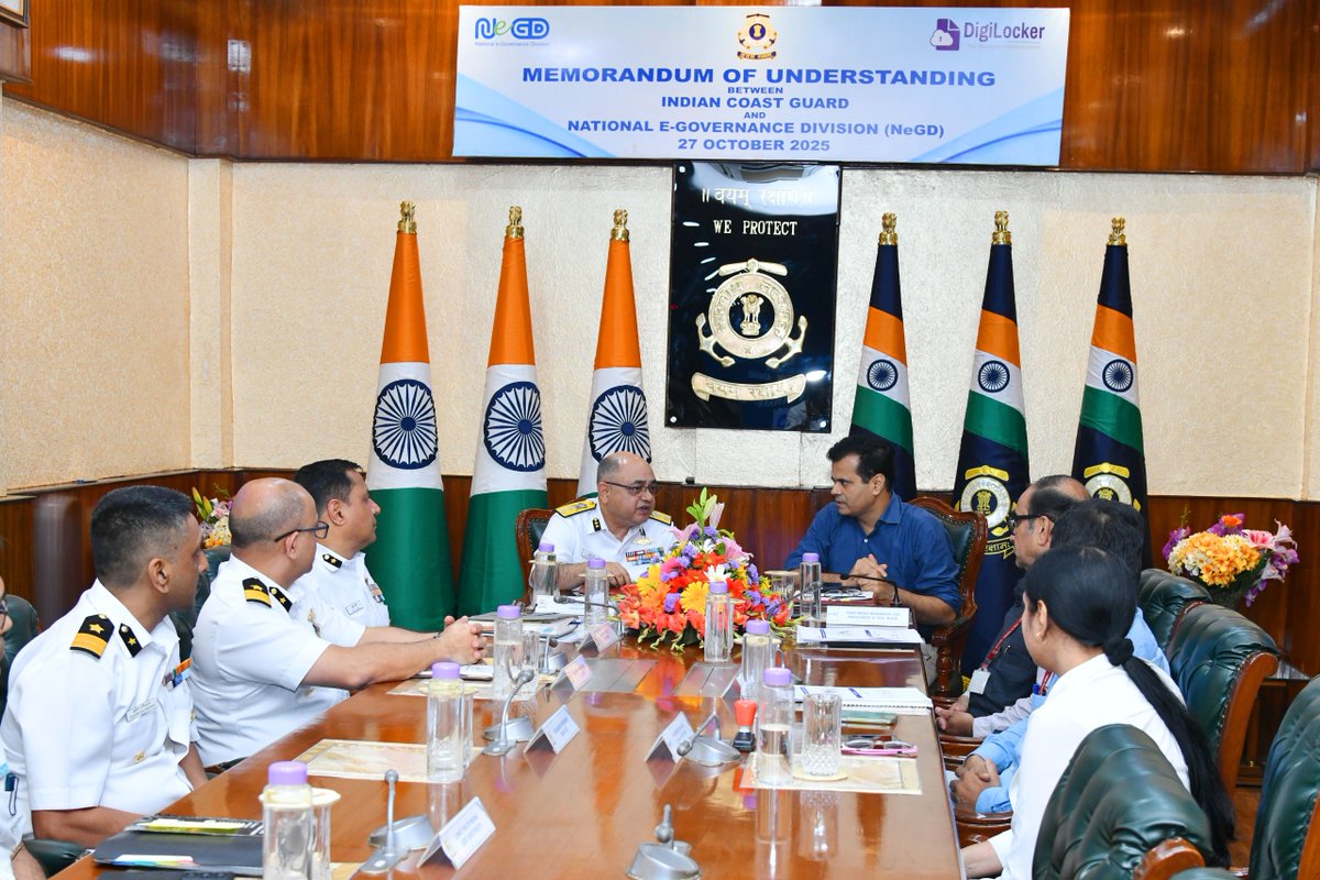 GoI_MeitY's tweet image. Indian Coast Guard adopts secure and paperless governance

In partnership with @GoI_MeitY’s @digilocker_ind , ICG is moving toward a paperless, secure, and efficient digital future.

#DigitalIndia #DigiLocker #IndianCoastGuard #eGovernance #DigitalTransformation