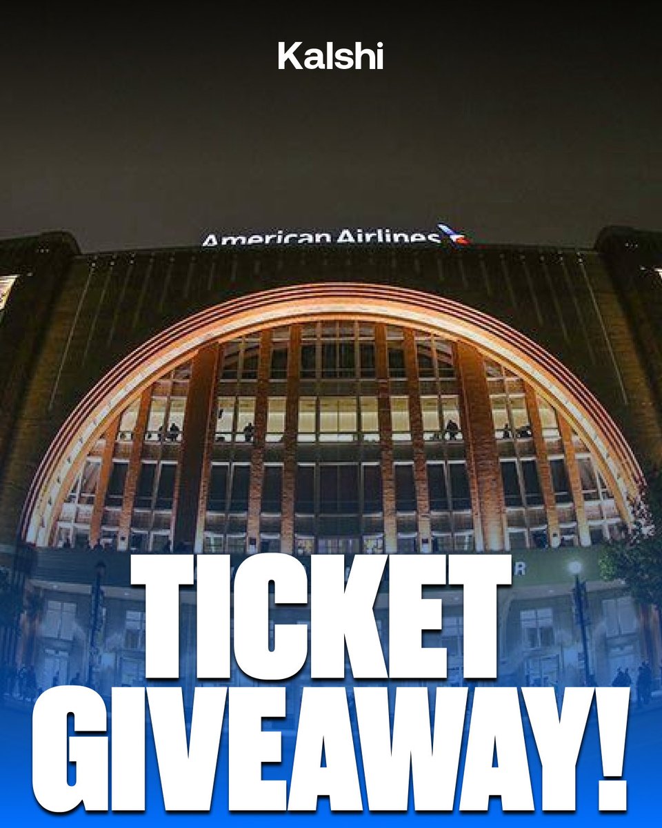 Mavs_FFL's tweet image. 🚨 MAVS TICKET GIVEAWAY 🚨

We’re giving away TWO tickets to the Mavs vs Pelicans game next Wednesday night at the AAC.

To enter:
Retweet + like this post
Follow @KalshiSports &amp;amp; @HeatvsHaters

BONUS ENTRY: Comment “Thanks @Kalshi”

Good Luck!