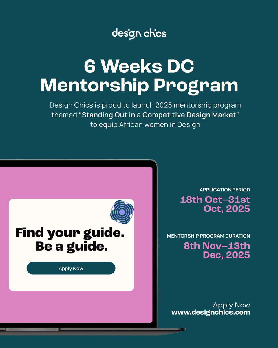 Designchics's tweet image. Are you a female newbie designer looking for mentorship to grow your design career?

We’ve gathered an incredible lineup of women in design who are ready to mentor and support you on your journey.

Apply as a mentee by joining our community here: designchics.com
