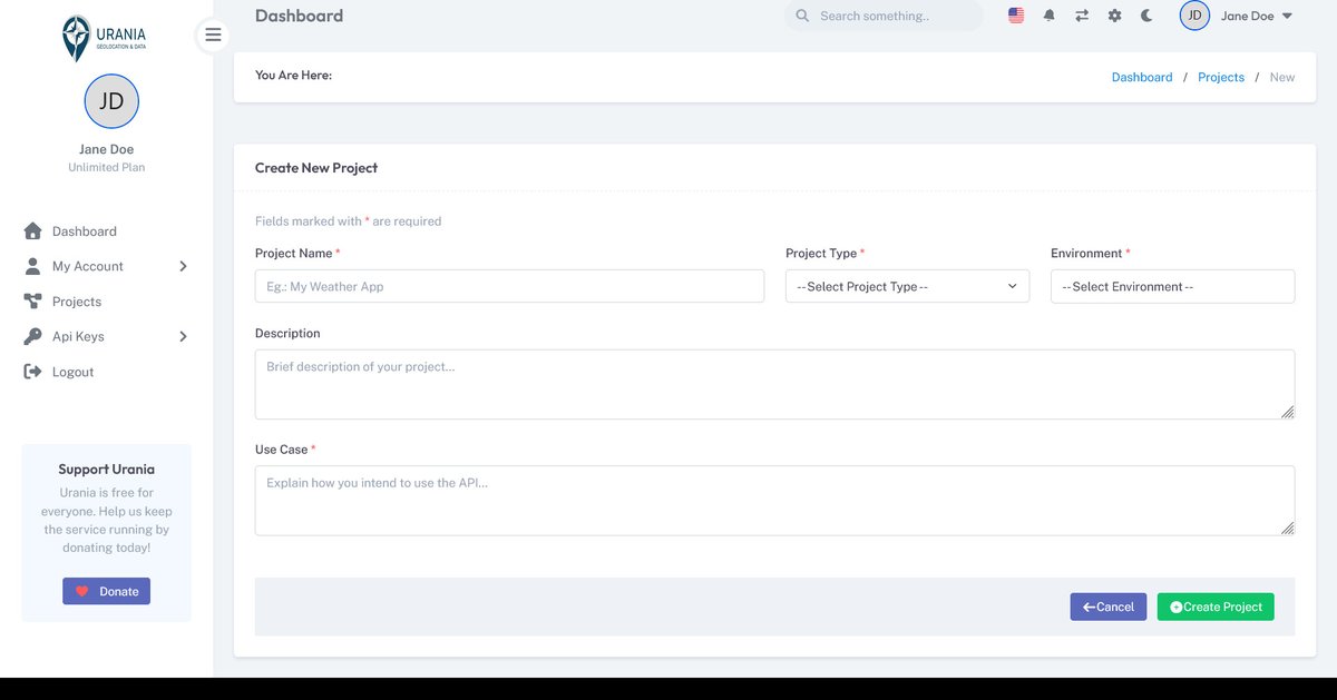 obioma_onwuka's tweet image. Day 2 of posting - Urania.
Dashboard is getting shape. Users can now create projects - API keys are tied to a project.
Powered by Laravel and PHP
#PHP #Laravel #backenddevloper #CRUD