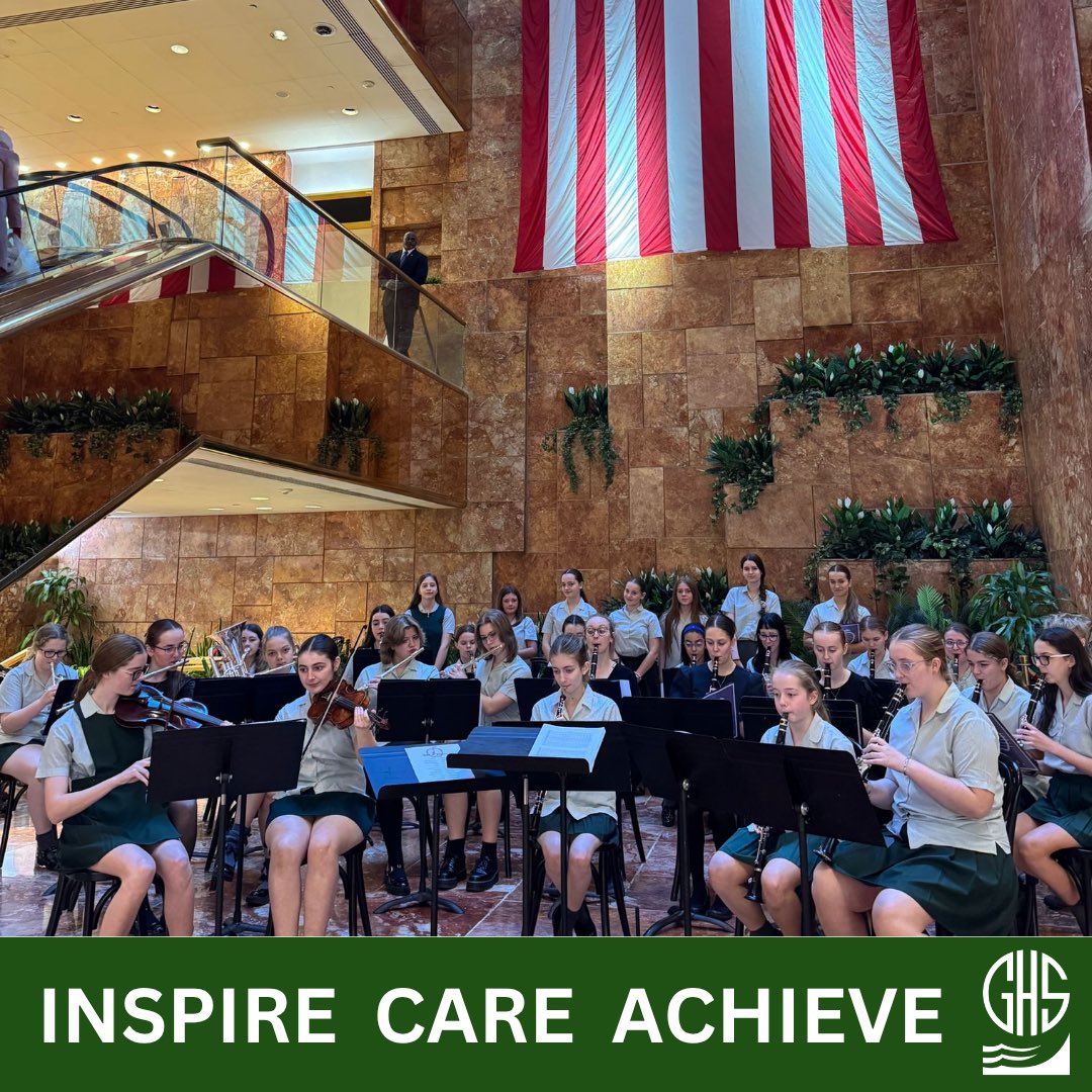 New York City Trip Update - An incredible performance from GHS Tour Orchestra and Tour Choir this morning in beautiful surroundings. We even spotted parents in the audience. We are so proud of you girls!