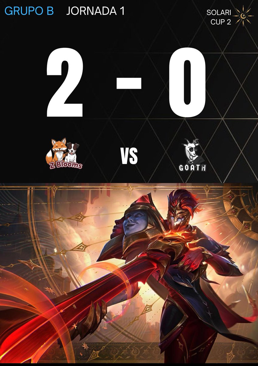El resultado del partido de ayer fue una victoria por 2-0 para <a href="/_Zblooms_/">Zblooms</a> 

Goath Gaming lo intento y nos dió una de las series más reñidas hasta el momento pero aún así perdieron. 

ZBlooms demostró ser un mejor equipo y destacó en la manera en la que tomaban decisiones!