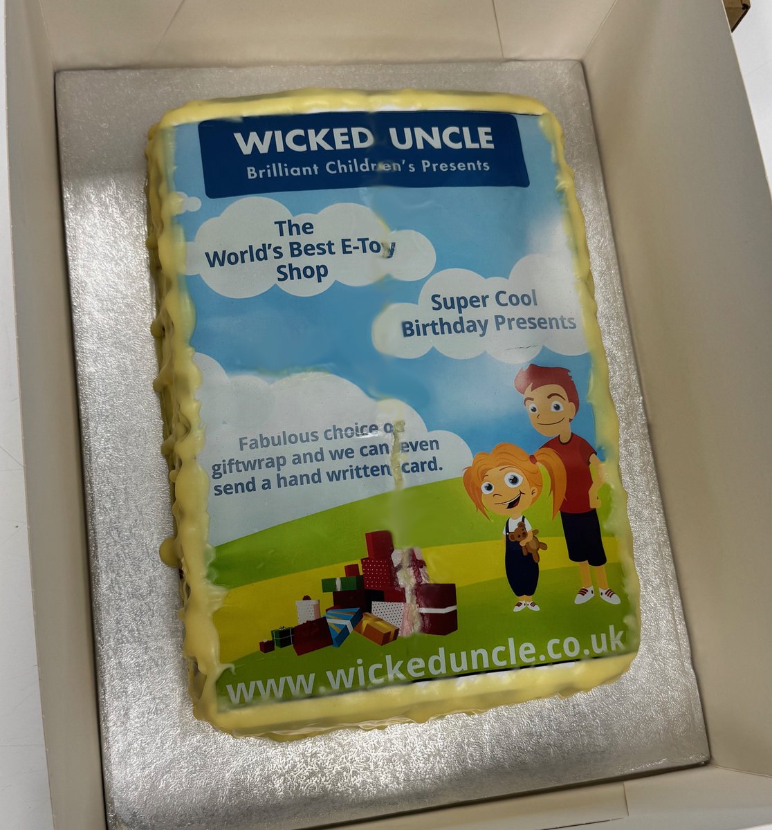 WickedUncle's tweet image. Our lovable talented Elf Petya has worked for Wicked Uncle for 5 years today!  She baked us all this fabulous cake to celebrate 🎉 Thank you Petya, time for tea! 🍰☕ 
#elf #petya #wickeduncle