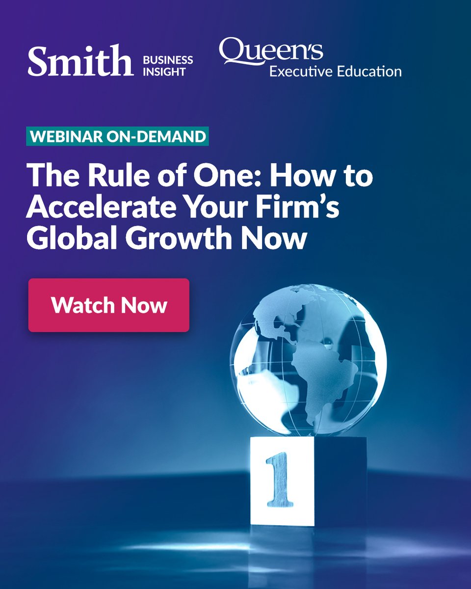 Did you miss our webinar on how to assess and capitalize on opportunities in #InternationalMarkets? The recording is now available on #SmithInsight.

In this on-demand session, #GlobalBusiness strategy expert Michael Sartor introduces us to the Rule of One and dives into the key