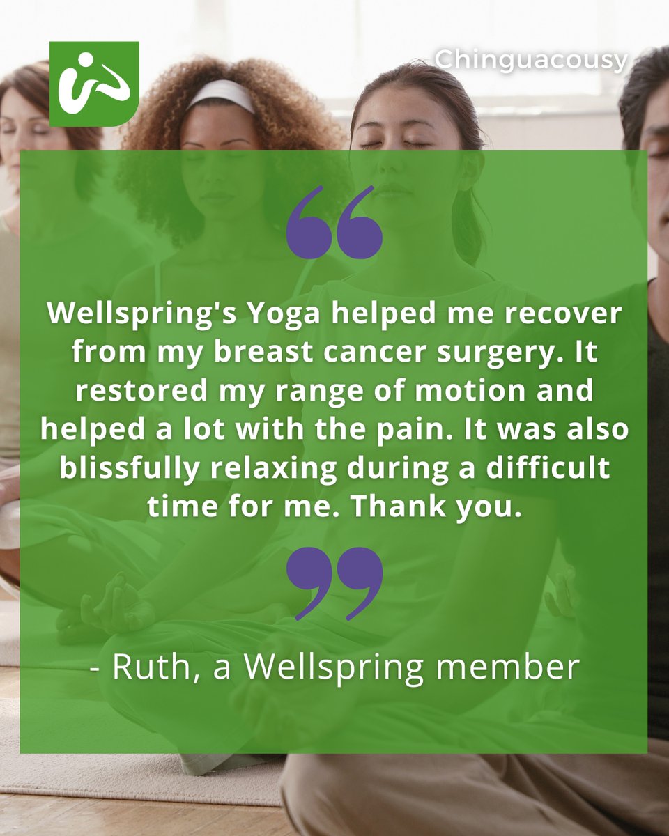Find calm, connection, and strength with Yoga at Wellspring Chinguacousy — in person or online. 🧘‍♀️ Gentle, supportive classes to ease stress, boost energy, and support healing through your cancer journey. Free for members: link in bio.

#CancerSupport #Wellness