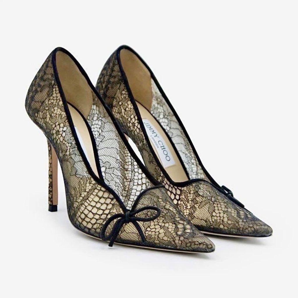 Hellokraze's tweet image. Jimmy Choo Cibelle Lace Heels