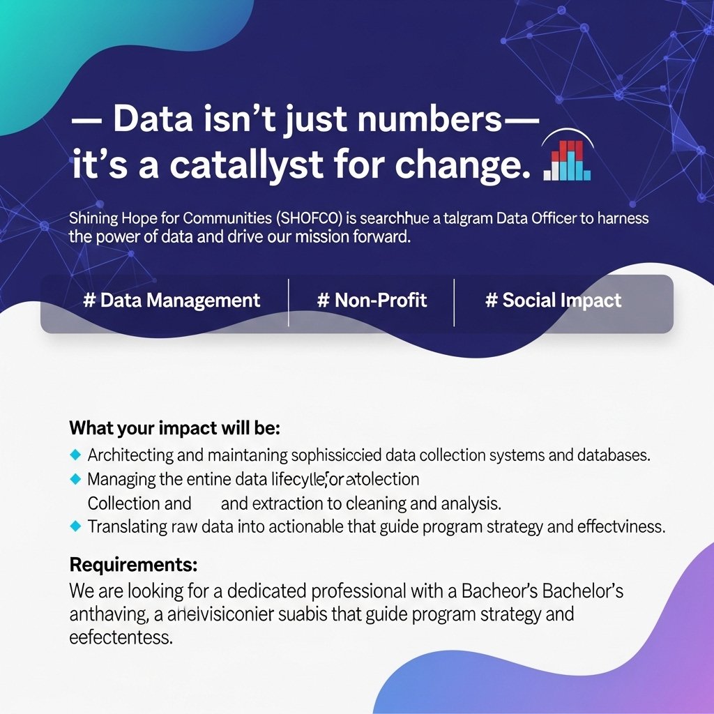 millionexperts's tweet image. 📊 𝗗𝗮𝘁𝗮 𝗶𝘀𝗻&apos;𝘁 𝗷𝘂𝘀𝘁 𝗻𝘂𝗺𝗯𝗲𝗿𝘀—𝗶𝘁&apos;𝘀 𝗮 𝗰𝗮𝘁𝗮𝗹𝘆𝘀𝘁 𝗳𝗼𝗿 𝗰𝗵𝗮𝗻𝗴𝗲
𝘿𝙖𝙩𝙖 𝙈𝙖𝙣𝙖𝙜𝙚𝙢𝙚𝙣𝙩 𝙉𝙤𝙣-𝙋𝙧𝙤𝙛𝙞𝙩 𝙎𝙤𝙘𝙞𝙖𝙡 𝙄𝙢𝙥𝙖𝙘𝙩
millionexperts.com/jobs/Job-annou…

#Hiring #DataOfficer #DataManagement #NonProfit #JobOpening #KenyaJobs #DataForGood