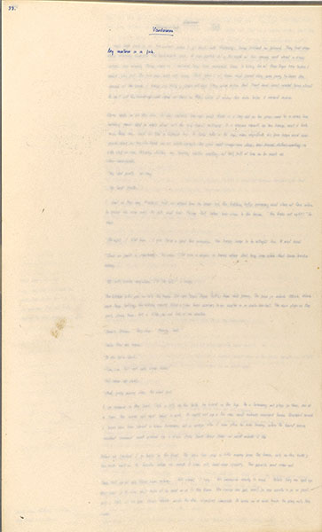 The third Vardaman section in AS I LAY DYING is perhaps the most famous chapter in American literature. This is how "My mother is a fish" looks as page 33 of the manuscript. faulkner.drupal.shanti.virginia.edu/node/8495?canv…