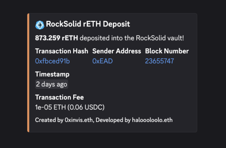 Someone staked $4m of ETH with Rocket Pool's $rETH over the weekend, &amp; then deposited into <a href="/rocksolidHQ/">RockSolid Network</a> to over 3x their yield!

You can check out the opportunity at the link below 👇