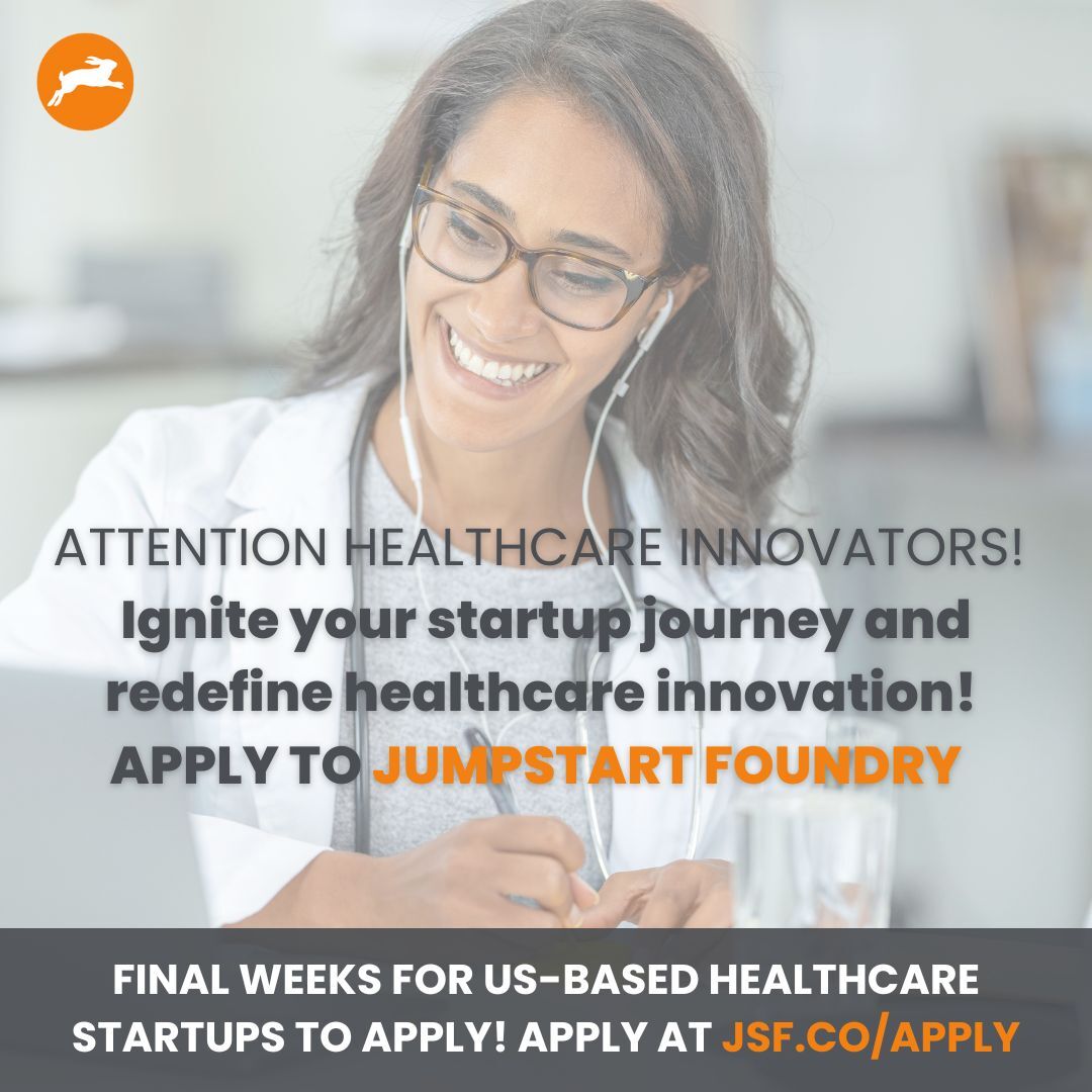 jsfoundry's tweet image. ⏳ Just days left to apply! Don’t miss out on joining Jumpstart Foundry’s Q4 2025 cohort. Access $150K, exclusive Jumpstart Insight membership, and top resources. Apply by November 7: bit.ly/3W474OL 

#LastChance #HealthcareStartups #JumpstartFoundry