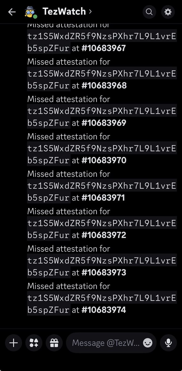 Attestation miss notifications on Discord and Telegram are working now for tz4/BLS bakers on Tezos ✅ 

docs.tez.capital/tezwatch/tutor…