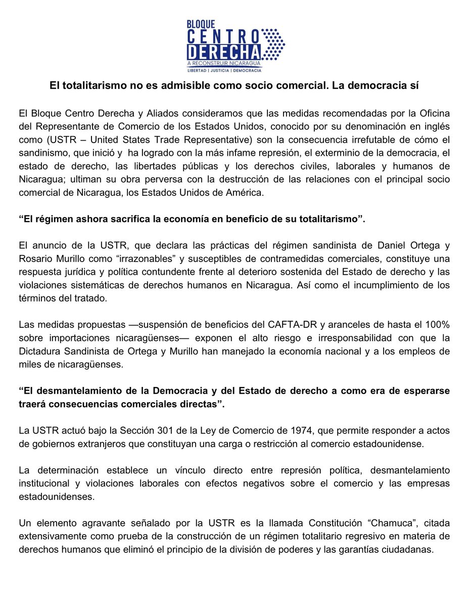 Bloque Centro Derecha tweet media