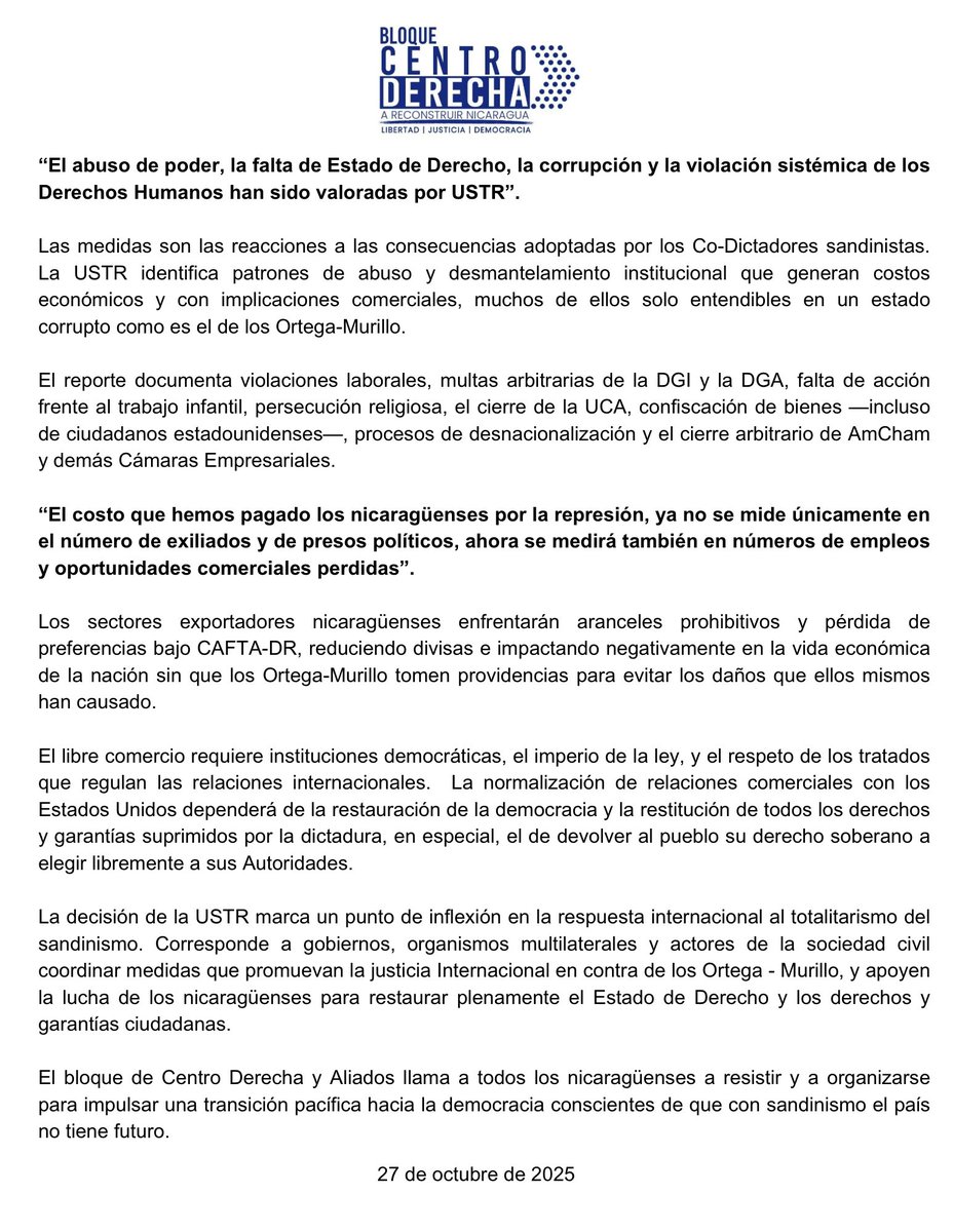 Bloque Centro Derecha tweet media