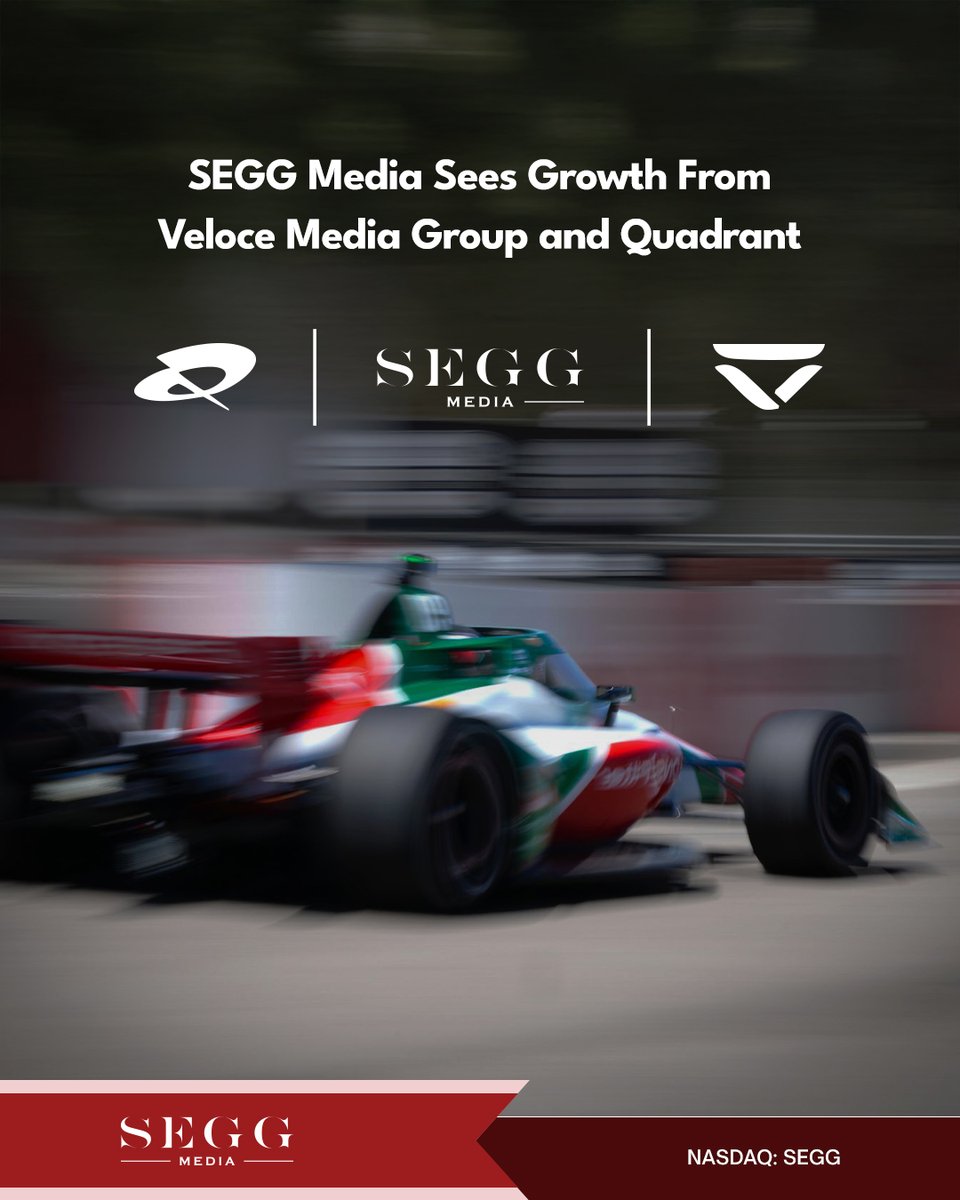 Our strategic investment in Veloce Media Group is driving strong momentum, highlighted by Quadrant’s new global partnerships with leading brands.

Read the full details: asmbly.link/0NMkHGM

🇺🇸 #NASDAQ: $SEGG
