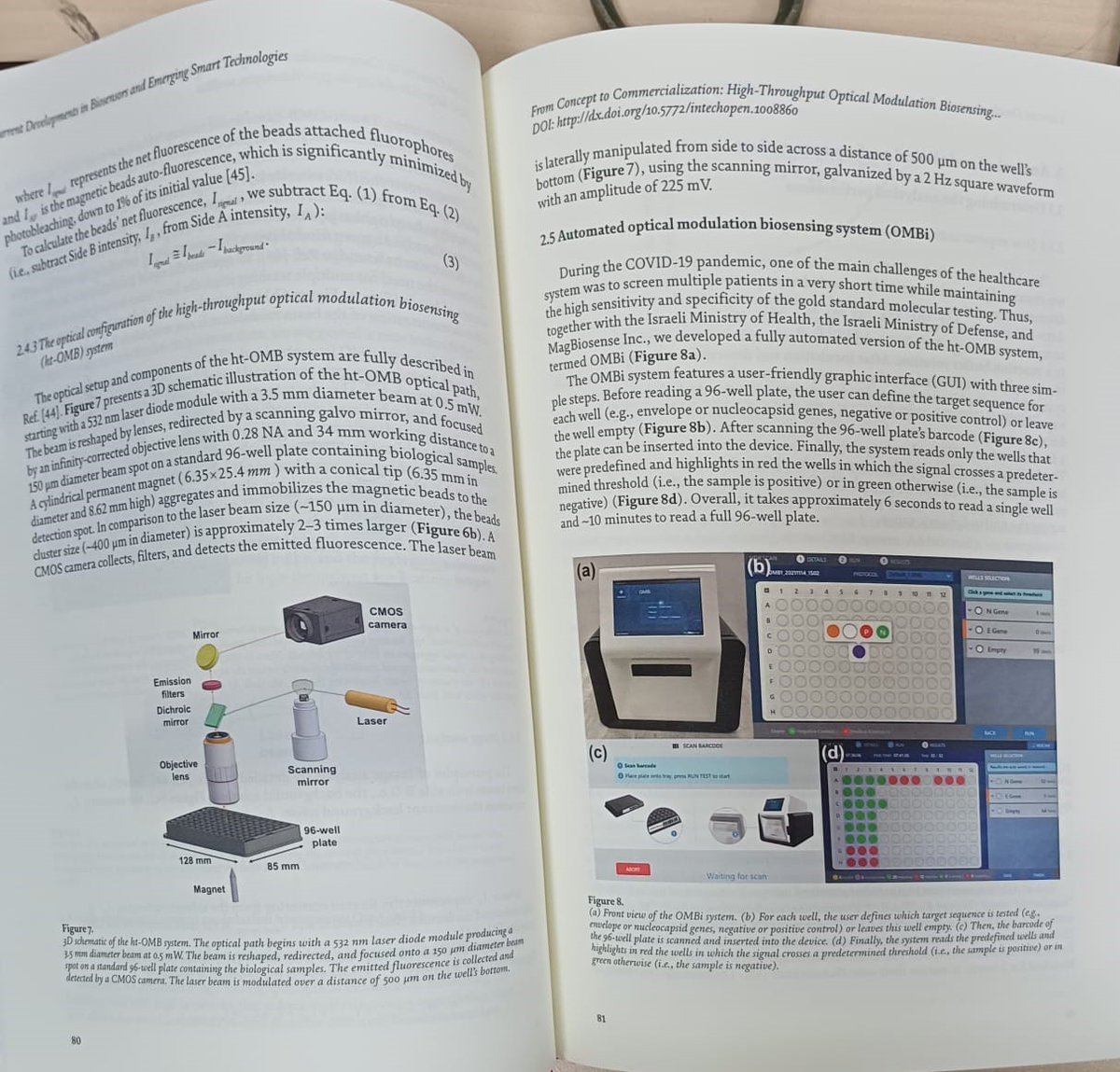 Danielli_Lab's tweet image. Exciting moment! 📘 We’ve received the hard copy of our IntechOpen book chapter led by Ph.D. student @BurgShmuel, with Dr. Michael Margulis &amp;amp; Prof. @AmosDanielli  — covering the evolution of OMB from concept to commercialization for rapid, sensitive biomarker detection.