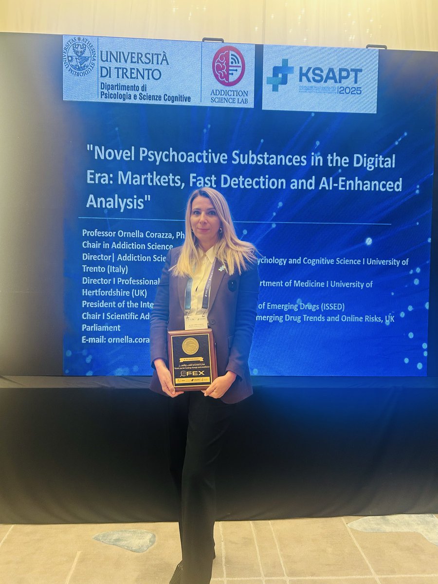 OCorazza's tweet photo. Excited to take part at this event on global health and to deliver a keynote tomorrow at KSAPT   in Riyadh on a panel dedicated to novel psychoactive substances and performance enhancers International Society For The Study Of Emerging Drugs UniTrento DIPSCO University of Herts https://t.co/OPGrWgVlfV