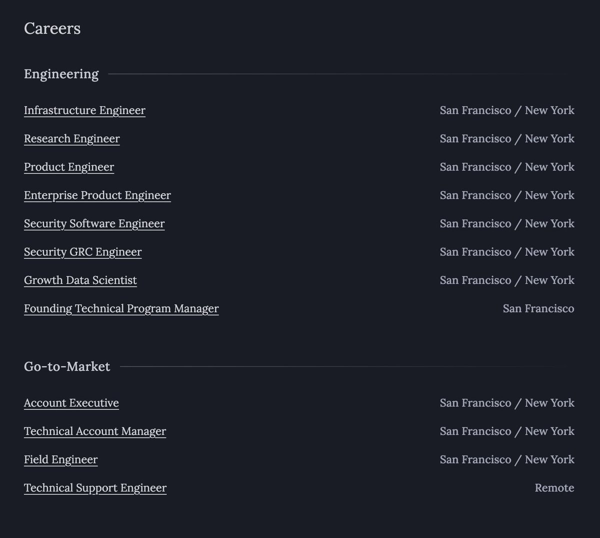 benln's tweet image. Cursor is hiring for many roles
If any of these sound like you, reach out and I'll do my best to pass along if it looks like a good fit