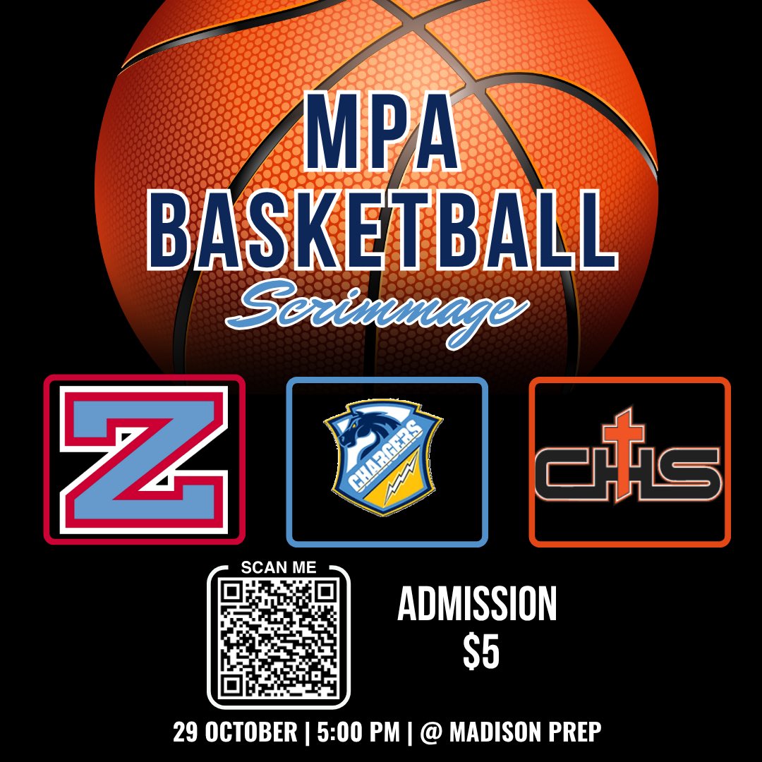 MPABasketball's tweet photo. The work doesn’t stop — it just moves to the court. 🏀

MPA Basketball Scrimmage

Oct 29 | ⏰ 5PM |📍Madison Prep | Admission $5 https://t.co/fMKyFyxjx6