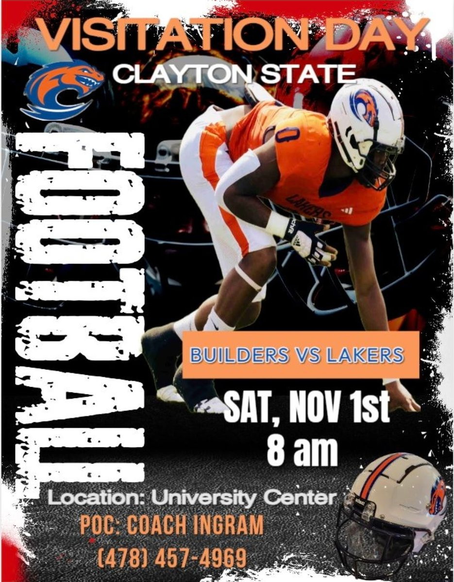 Saturday 11/1 it’s UP on the Southside! For those of you coming to the visit, we will meet at the James M Baker University Center and you will get to interact with coaches and players. Following that, you will have sideline access to our pregame vs Apprentice

See you there!