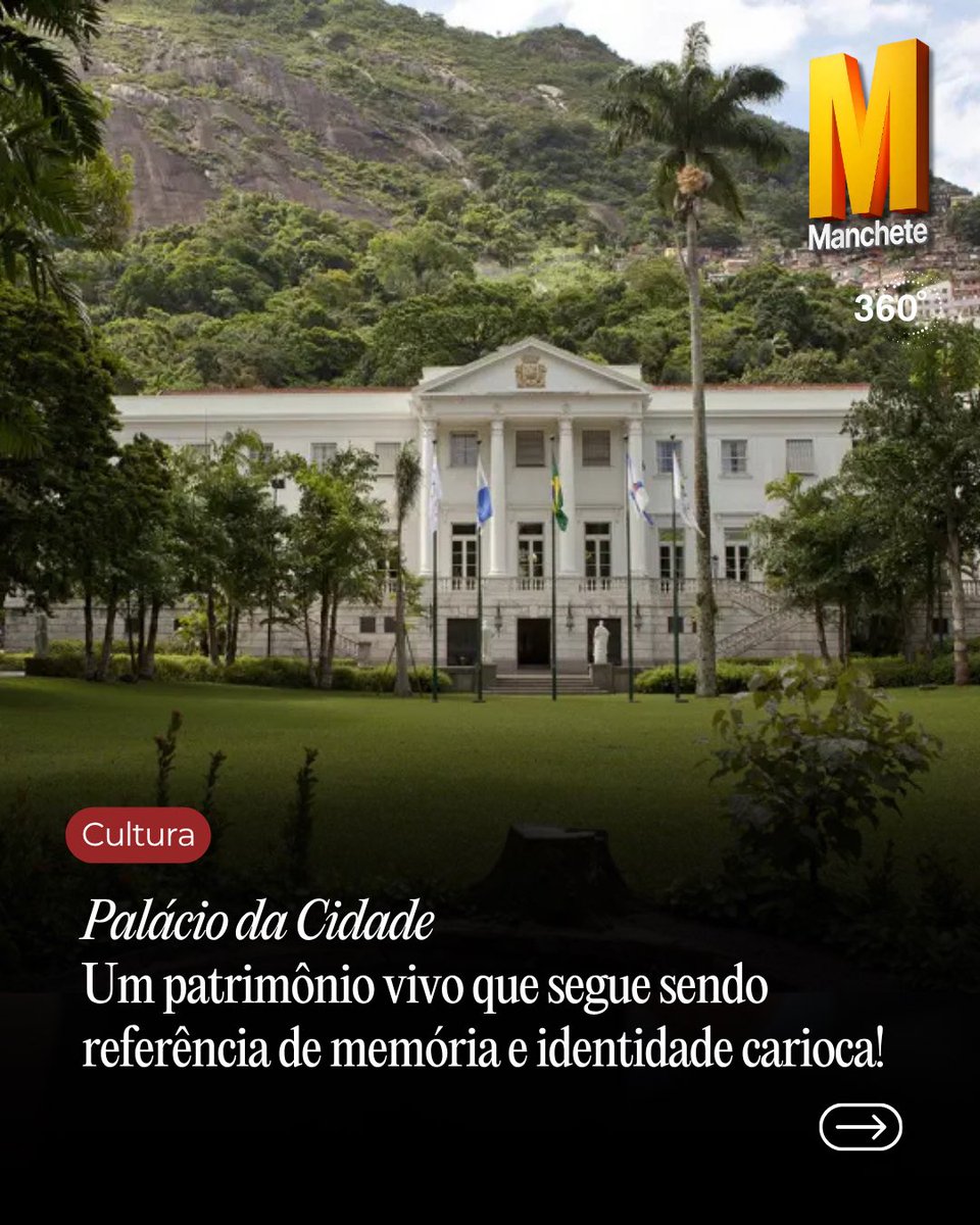 Manchete_360's tweet photo. Um espaço que une beleza, história e cultura: o Palácio da Cidade já foi residência diplomática britânica e hoje é palco de solenidades oficiais e grandes eventos culturais no Rio.

Confira a matéria completa no nosso site ou Youtube! https://t.co/JQnX6OL3d7