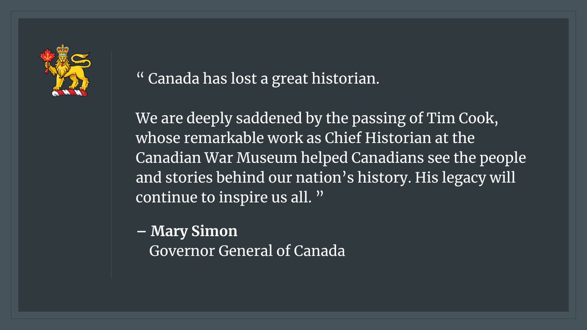 Message from #GGSimon on the passing of Tim Cook.