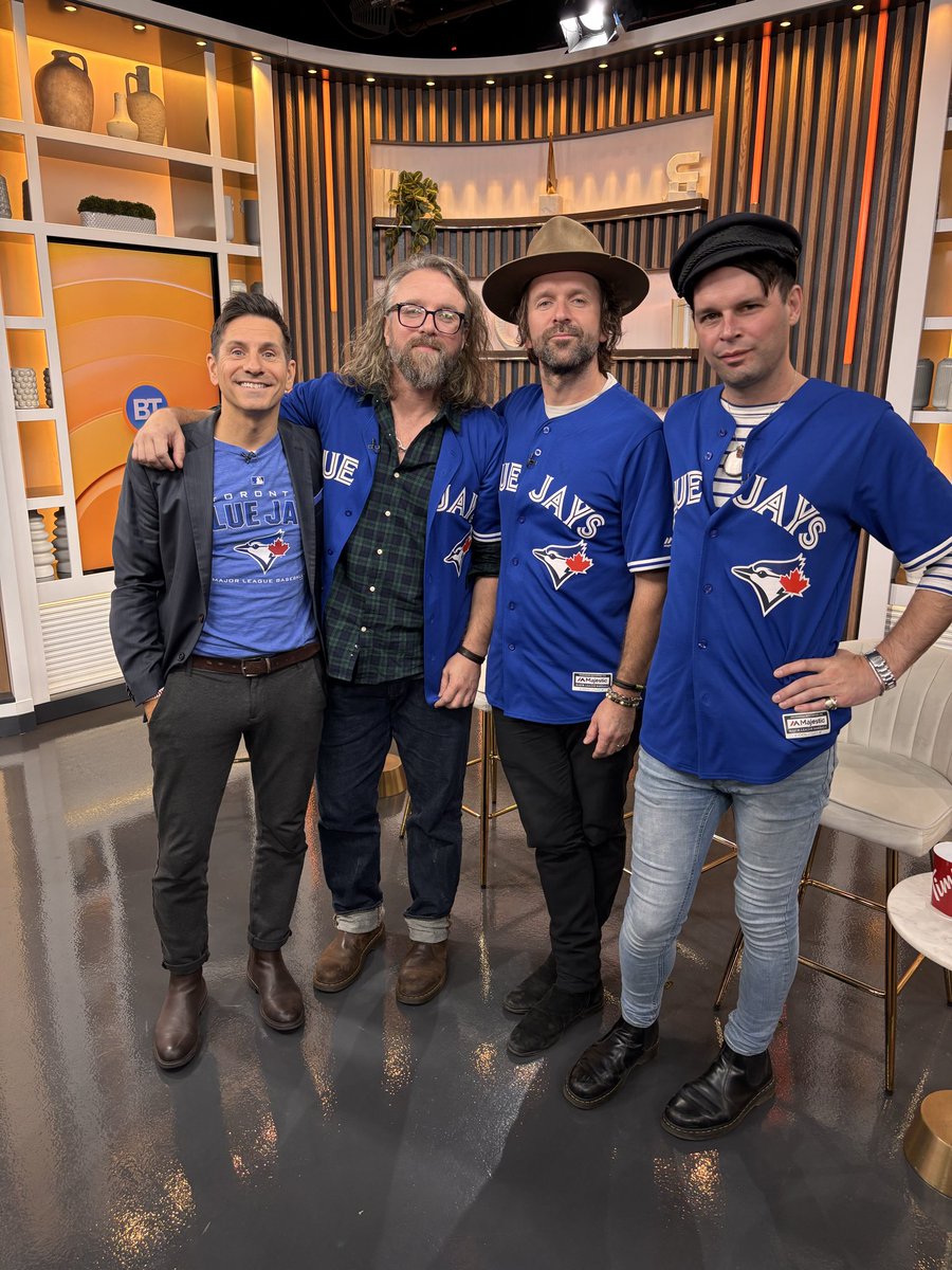 It was nice to chat about our new album the Bloody Light with our old pal Rick the Temp (we still call him that;) on Breakfast Television this morning. We all got the memo on the dress code… Go <a href="/BlueJays/">Toronto Blue Jays</a> !
