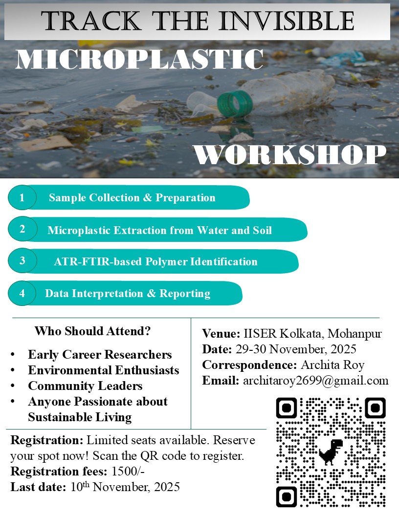 Ever wondered how we see the unseen? 👀Join us to explore the world of microplastics — from sampling to FTIR-based polymer ID 📷 📷 Reg. open till 10 Nov  #Research #Sustainability #Microplastic