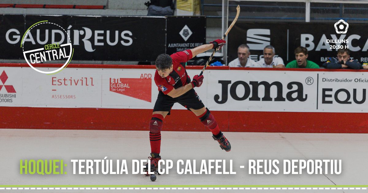 🏑Avui al #CercleCentral, tertúlia de l'empat entre el <a href="/cpcalafell/">ClubPatíCalafell</a> i el <a href="/ReusDeportiu/">Reus Deportiu</a> amb el jugador roig-i-negre Maxi Oruste, amb <a href="/ricardnotario/">Ricard Notario Mestres</a> i <a href="/arturu_avila/">Artur Avila</a>.

👤<a href="/jgomiscos13/">Joel Gomis Cos</a> 
📺A les 20:30 h, a <a href="/canalreus/">Canal Reus</a>