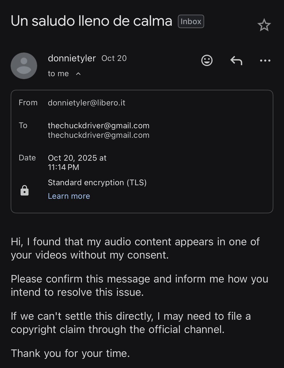 Chuck Driver (@thechuckdriver) on Twitter photo 📬 Mailbox Monday!
More scammer scum—watch our content creators! ⚠️
They would be more successful is they actually included the video and a link, but most scammers are lazy. 📬 Mailbox Monday!
More scammer scum—watch our content creators! ⚠️
They would be more successful is they actually included the video and a link, but most scammers are lazy.