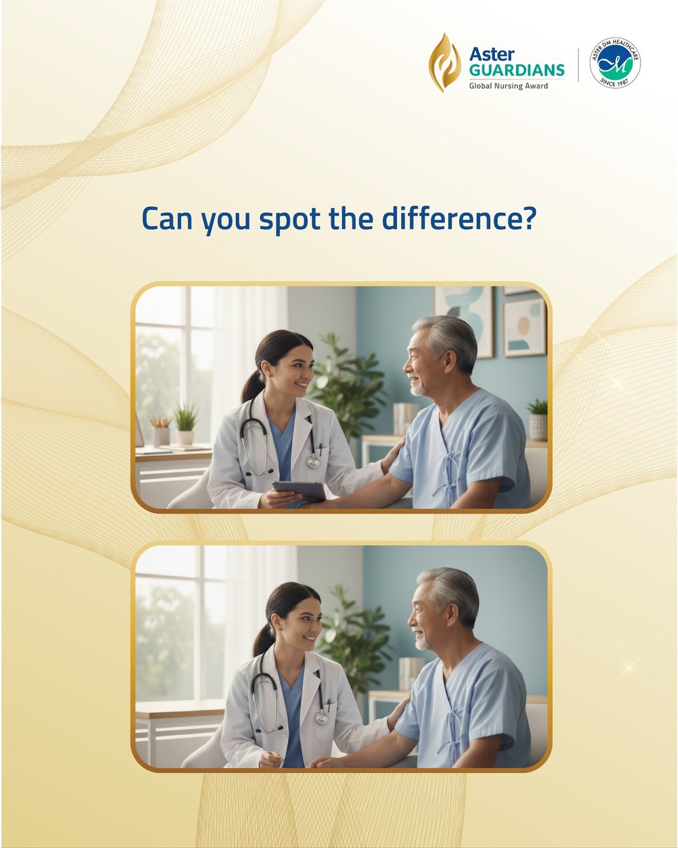 Tell us if you were able to spot the difference in the comments!

#Nurse #NurseLife #NursesOfInstagram #NursePractitioner #NursesUnite #NurseOnDuty #NursingExcellence #AsterGuardians2026 #FifthEdition #NursingAward #ThankYouNurses