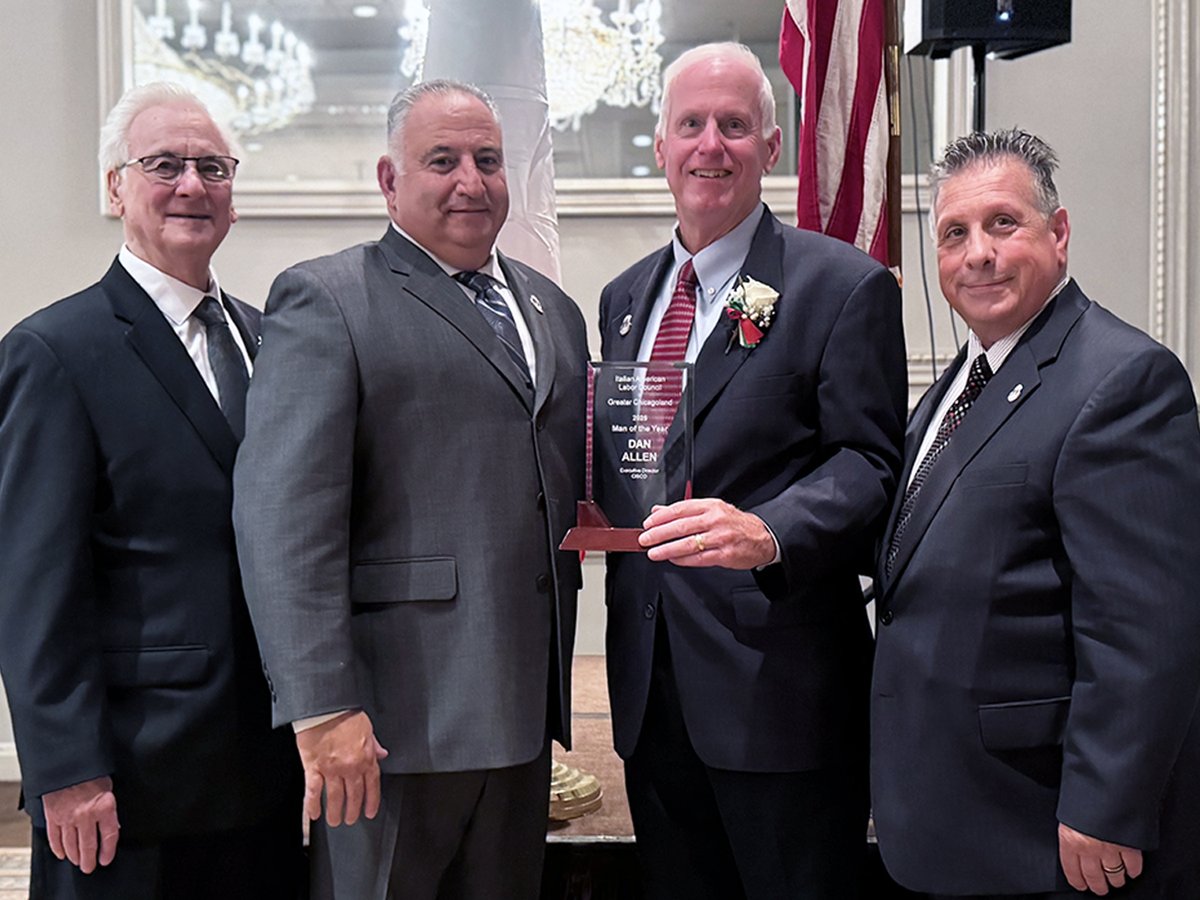 CiscoBuildUnion's tweet image. CISCO Executive Director Dan Allen was recently honored by the Italian American Labor Council of Greater Chicago as its Man of the Year. Allen said CISCO believes the Union construction industry is about dignity opportunity &amp;amp; community
shorturl.at/lmzuZ
#CISCO #ManOfTheYear