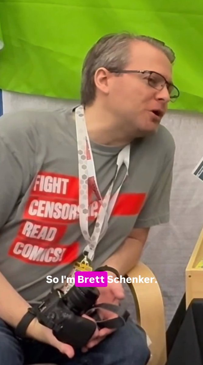 comicsthemag's tweet photo. Is that Brett Schenker of @graphicpolicy in COMICS! The Chair talking comics? I think it is!

(link to the short below) https://t.co/5LObldEvjh