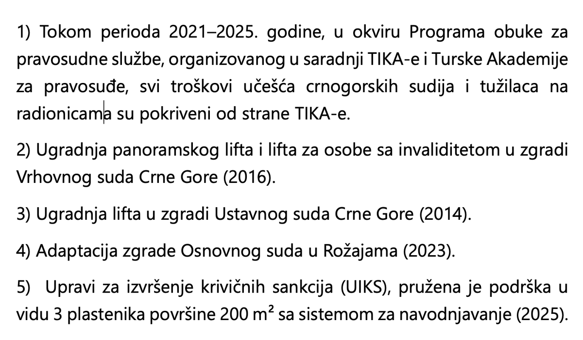 👉Danas smo u Skupštini Crne Gore razmotrili izvještaj Sudskog savjeta Crne Gore. 

👉Dobra prilika da se podsjetimo na donacije Turske agencije za saradnju i koordinaciju TIKA pravosuđu Crne Gore