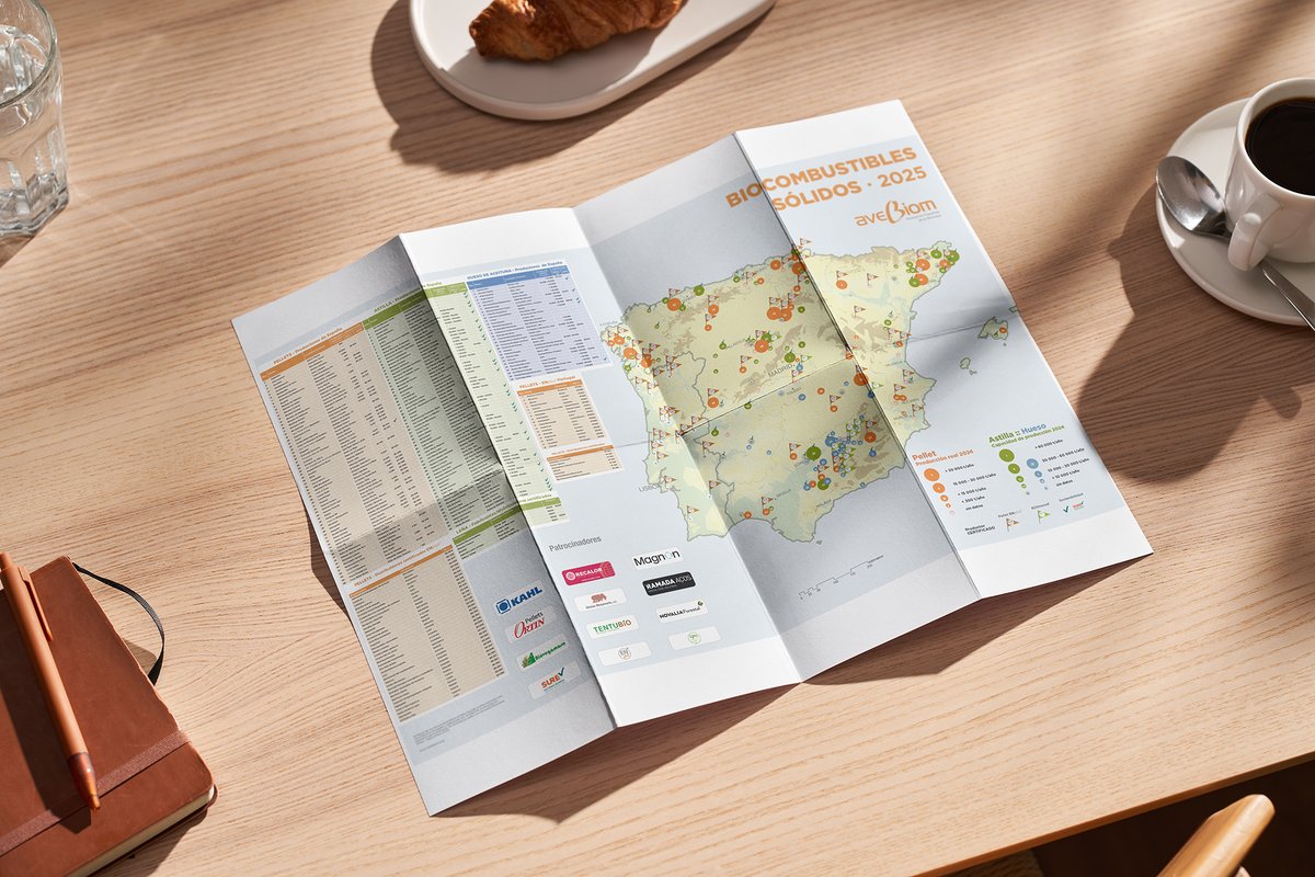 🟠Más fábricas de #pellets y ajuste de la producción en la última temporada: 65 fábricas activas en España, dos más que el año pasado.
💁🏻El Mapa de Biocombustibles Sólidos 2025 muestra la distribución de las plantas de pellet y también de #astilla y #hueso
avebiom.org/biomasanews/pe…