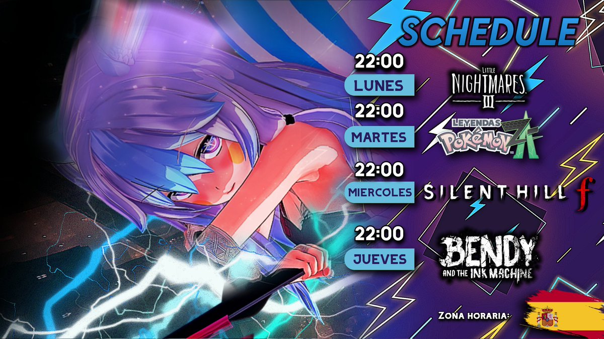 ✨⚡ ¡Volvamos a los horarios! ⚡✨
🎃 Pachis, iniciamos la semanita del terror a full con un montón de mundos Spookys 🎃

¡Qué miedo! 🫣👇💬 #Vtuber