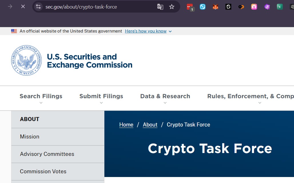 riabcevv's tweet image. 🧐 #SEC launches website for &quot;Crypto Task Force&quot;

#CryptoTwitter