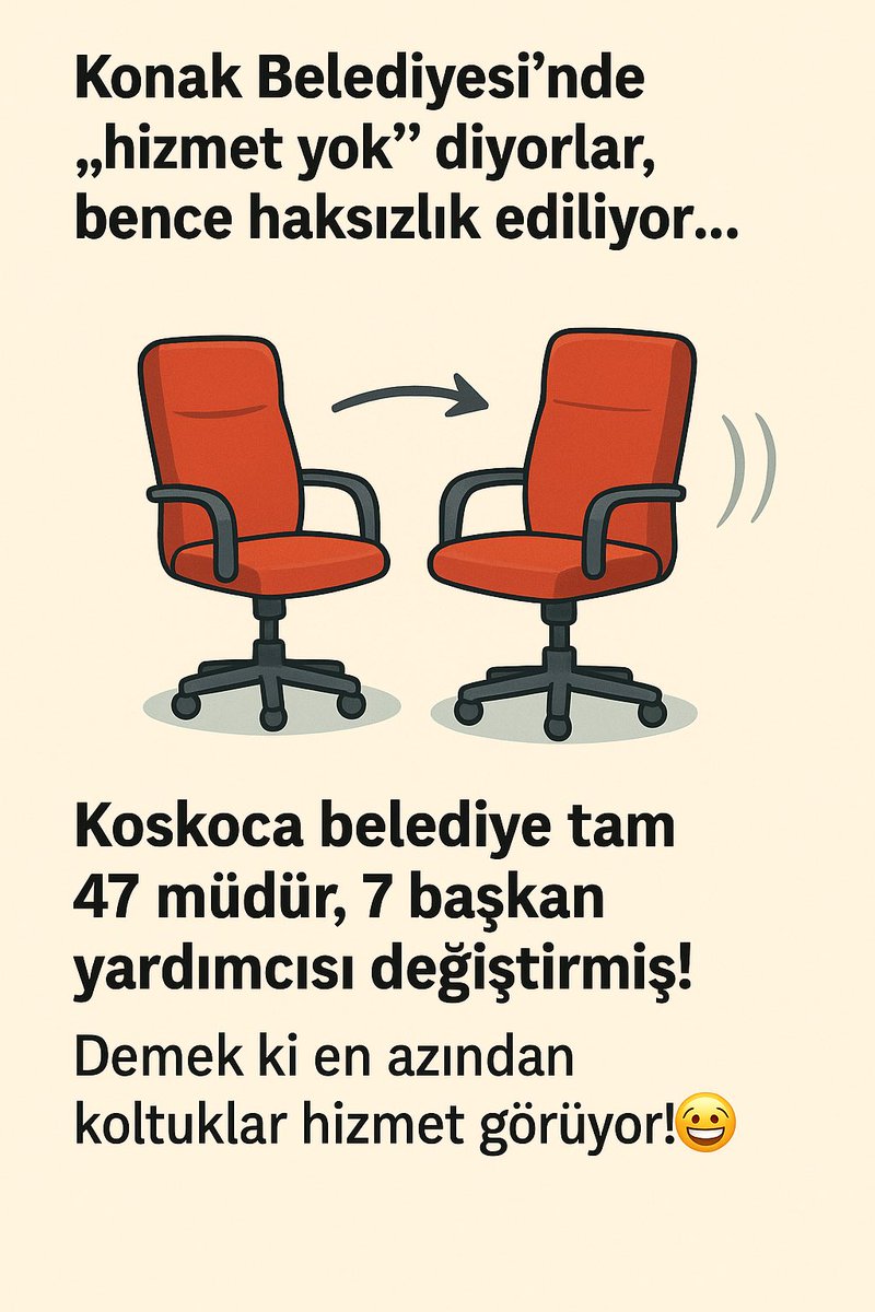 SAITBASDAS's tweet photo. Bugün de 2 müdür daha değişti! 🎉
Toplamda 47 müdür, 7 başkan yardımcısı oldu…
Aman ha, Konak Belediye Başkanına laf etmeyin!

Sonuçta bu kadar müdürü CHP’li bir belediyeden devralıp yine bir CHP’li olarak değiştirmek kolay değil! 😅
Bu tablo, İzmir’deki CHP yönetiminin özeti! 🎯

#KonakBelediyesi #NilüferÇınarlıMutlu #CHPÖzeti #KoltukBelediyeciliği