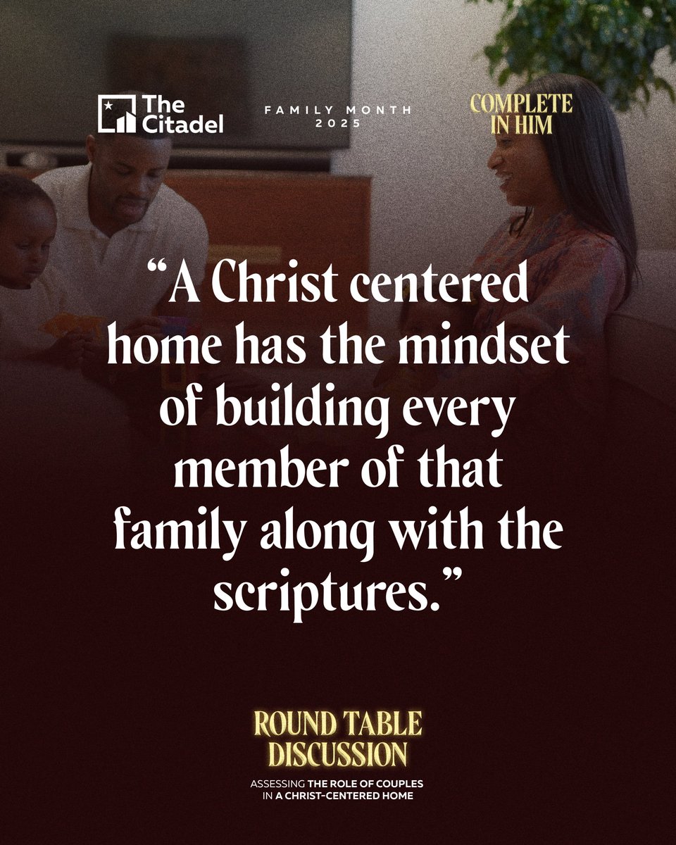 TheCitadelGCC's tweet photo. Round Table Discussion Nuggets: ๐๐ฌ๐ฌ๐๐ฌ๐ฌ๐ข๐ง๐ ๐ญ๐ก๐ ๐๐จ๐ฅ๐ ๐จ๐ ๐๐จ๐ฎ๐ฉ๐ฅ๐๐ฌ ๐ข๐ง ๐ ๐๐ก๐ซ๐ข๐ฌ๐ญ-๐๐๐ง๐ญ๐๐ซ๐๐ ๐๐จ๐ฆ๐.
Missed the livestream? Catch the replay here - https://t.co/gQxng25WlR
#FulfilledDreams
#TheCitadelGCC
#CompleteInHim
#CGCCFamilyMonth2025 https://t.co/s8mSE6heB1