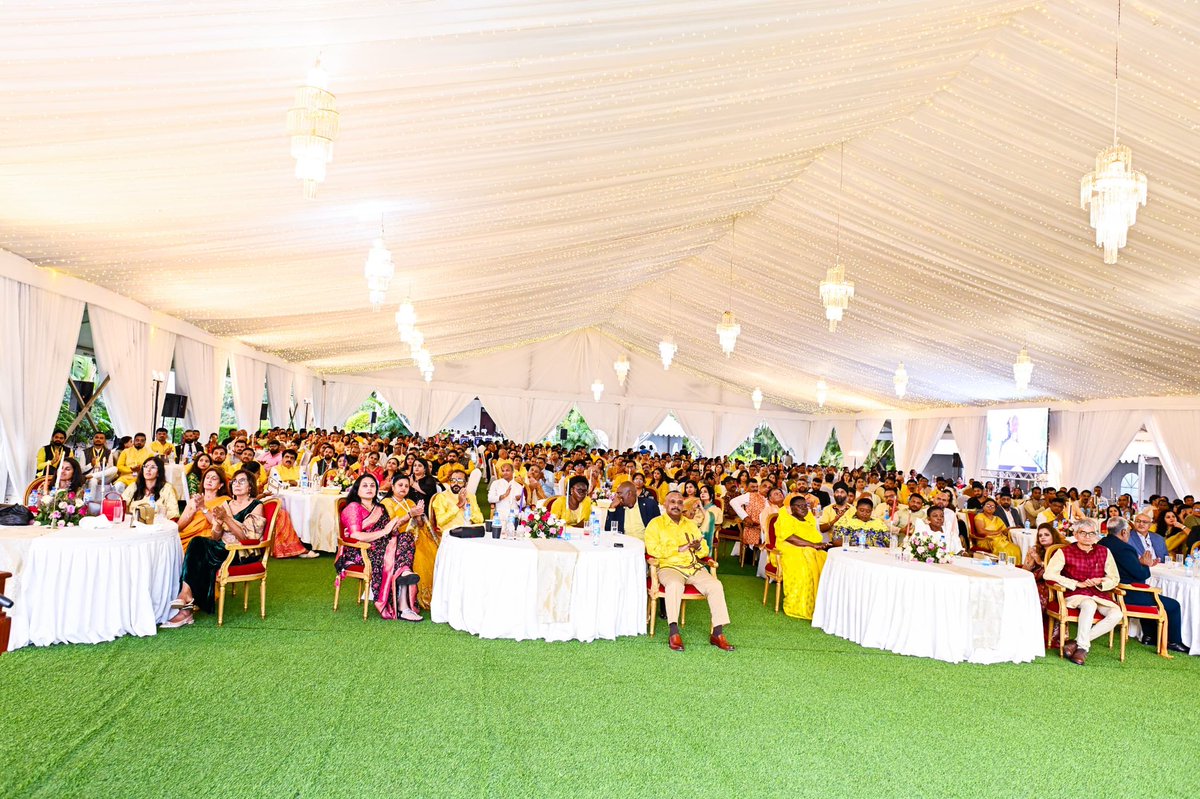 IndiainUganda's tweet image. The President of the Republic of Uganda and the First Lady hosted a dinner for the Indian community at State House, Entebbe, on 26 October 2025, to celebrate Diwali.