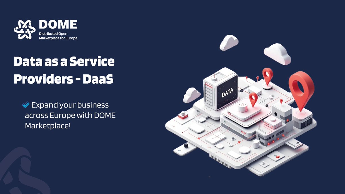 📣 Data Service Providers #DaaS — boost your visibility &amp; trust across the 🇪🇺 market!
Show EU compliance, grow your client base &amp; prove data sovereignty with #DOMEMarketplace — your gateway to verified digital trust.
Register today on👉 dome-marketplace.eu